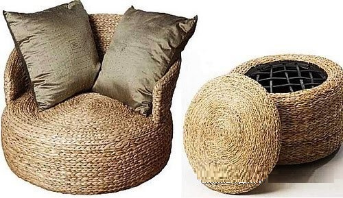 Пуфик из шин своими руками