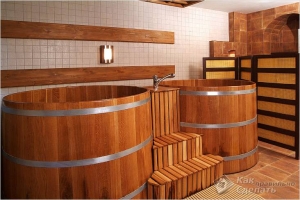 Купель для бани: виды конструкции и материалы